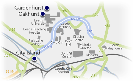 Map of homes to rent in Leeds